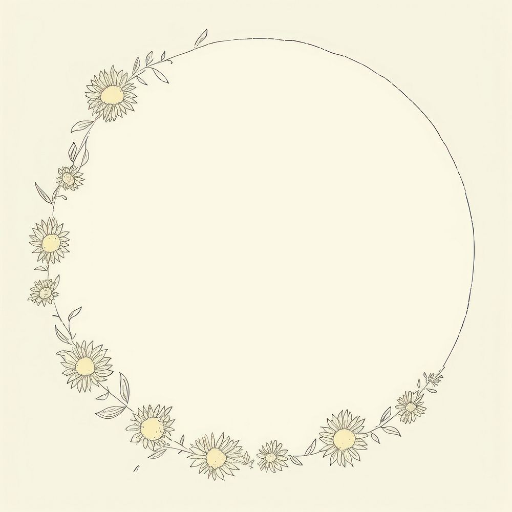 Sunflower necklace jewelry pattern. AI generated Image by rawpixel.