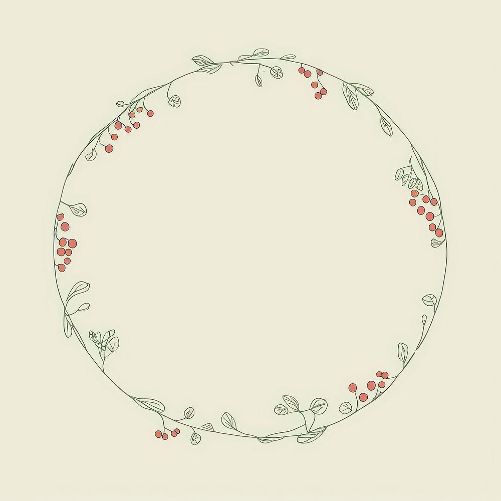 Berry pattern circle green. AI generated Image by rawpixel.