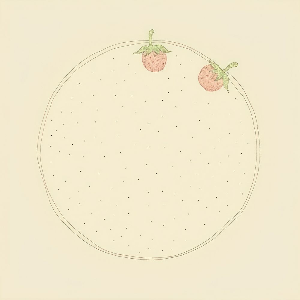 Strawberry pattern circle fruit. AI generated Image by rawpixel.