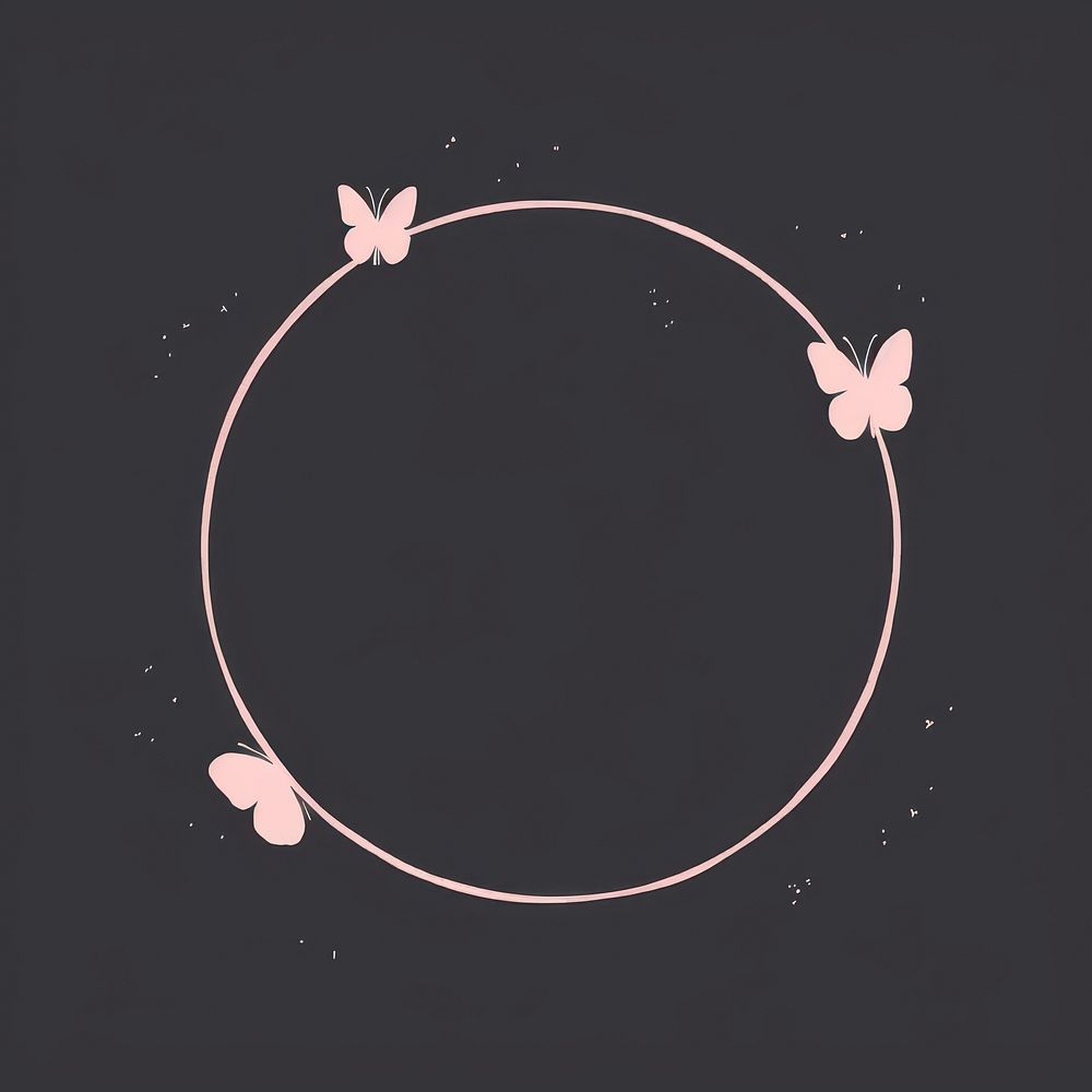 Butterfly outdoors circle pink. AI generated Image by rawpixel.