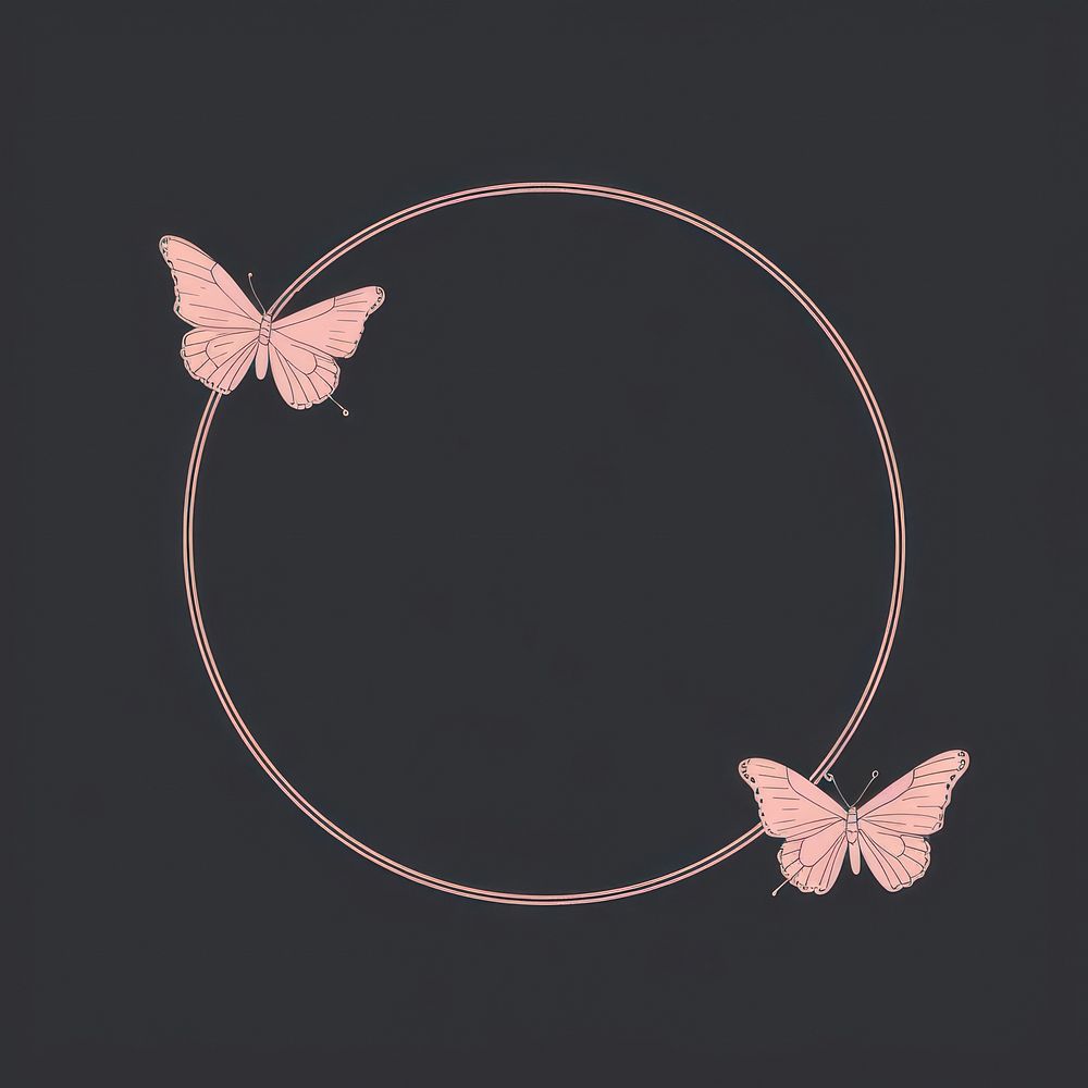 Butterfly circle pink accessories. AI generated Image by rawpixel.
