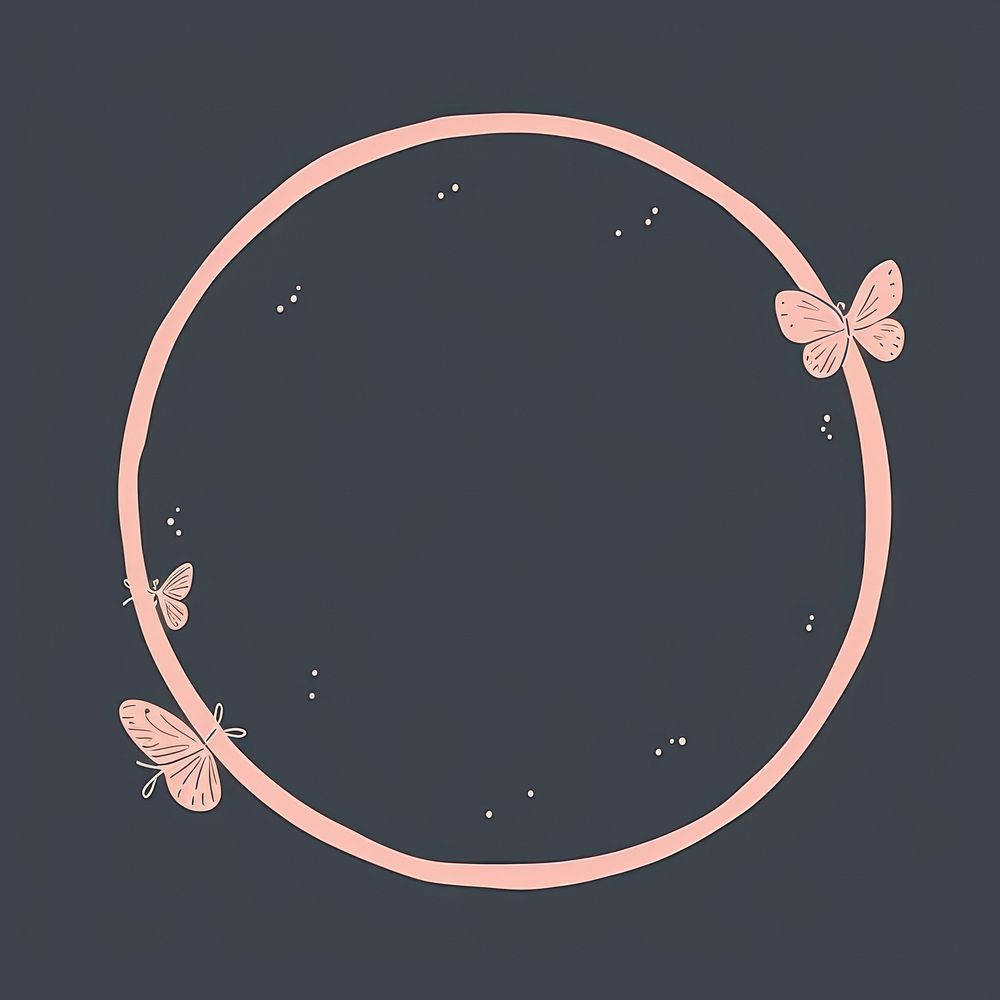 Butterfly circle pink astronomy. AI generated Image by rawpixel.