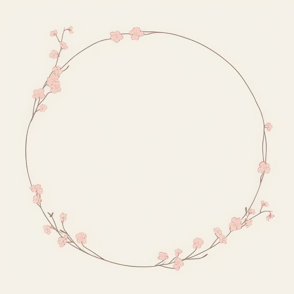 Sakura necklace jewelry circle. AI generated Image by rawpixel.