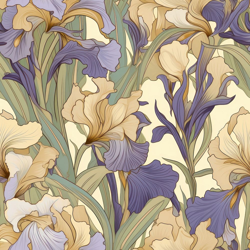 Iris flower art pattern plant
