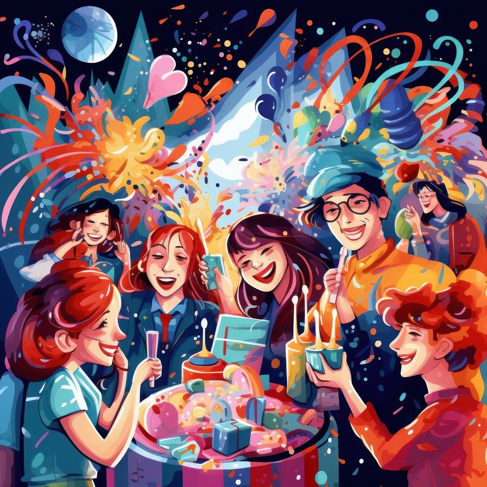 Colouful gift painting adult party. AI generated Image by rawpixel.