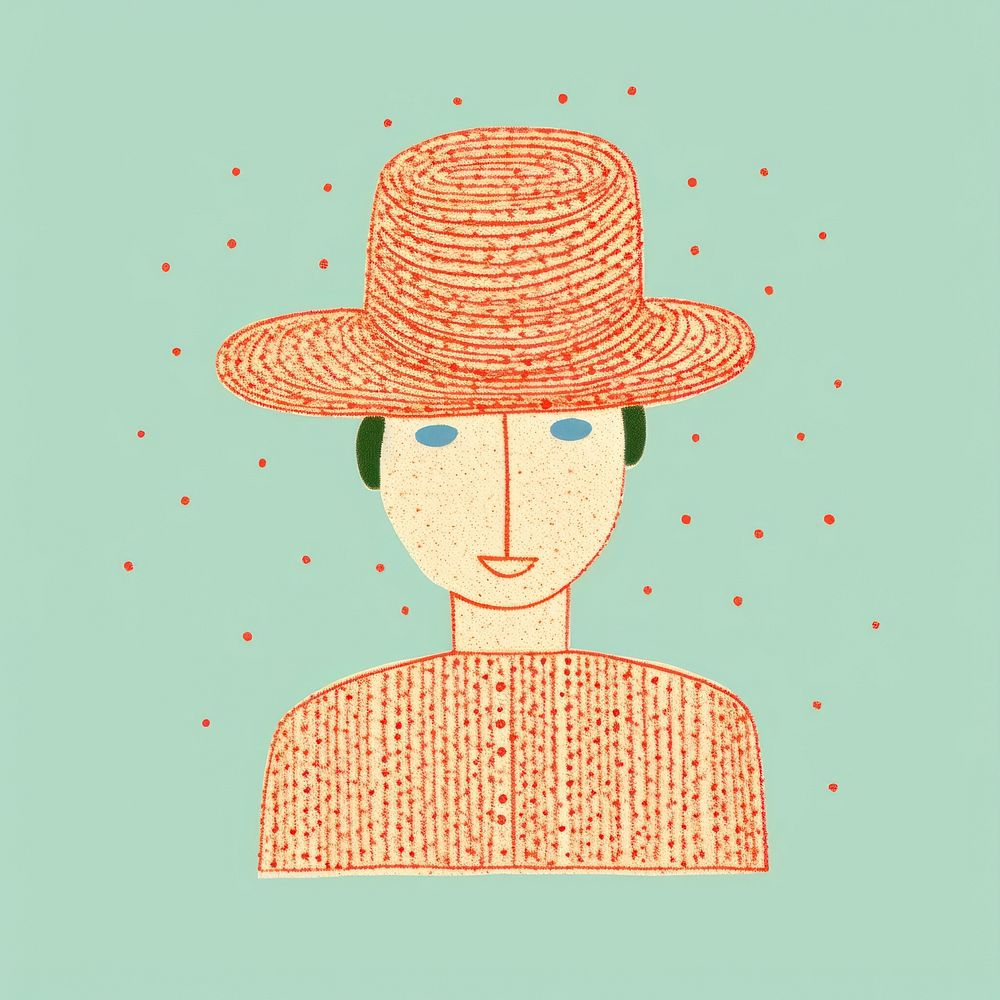 A woman wear hat adult art front view. AI generated Image by rawpixel.