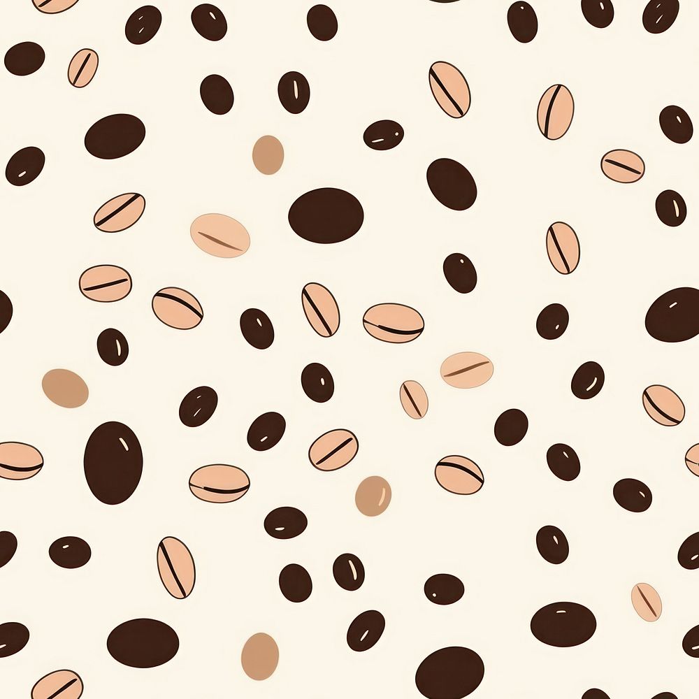 Coffee beans pattern backgrounds repetition. AI generated Image by rawpixel.