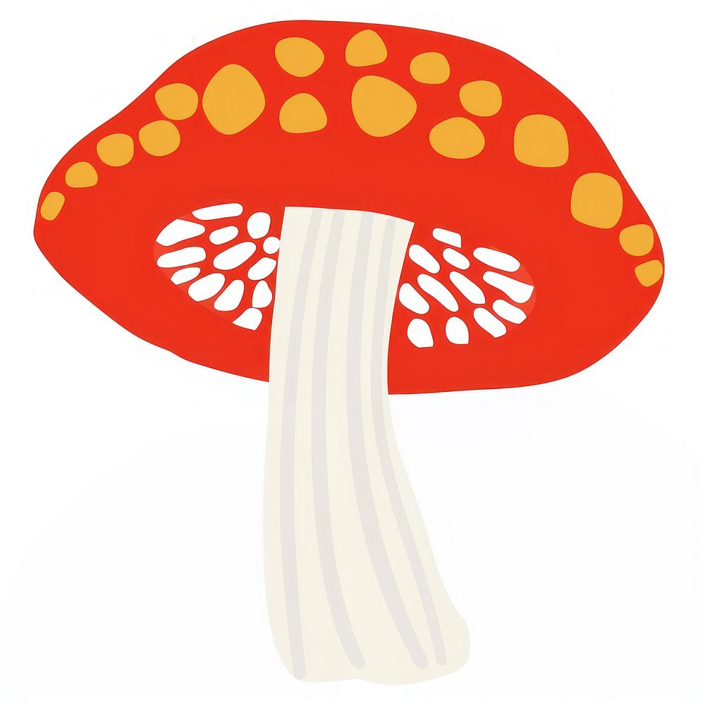 Mushroom fungus agaric red. AI generated Image by rawpixel.