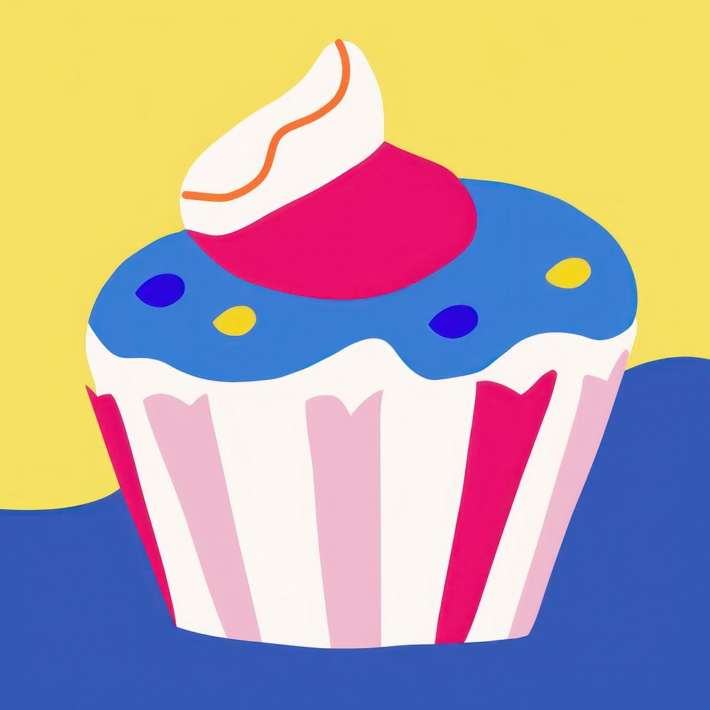 Cupcake dessert muffin icing. AI generated Image by rawpixel.