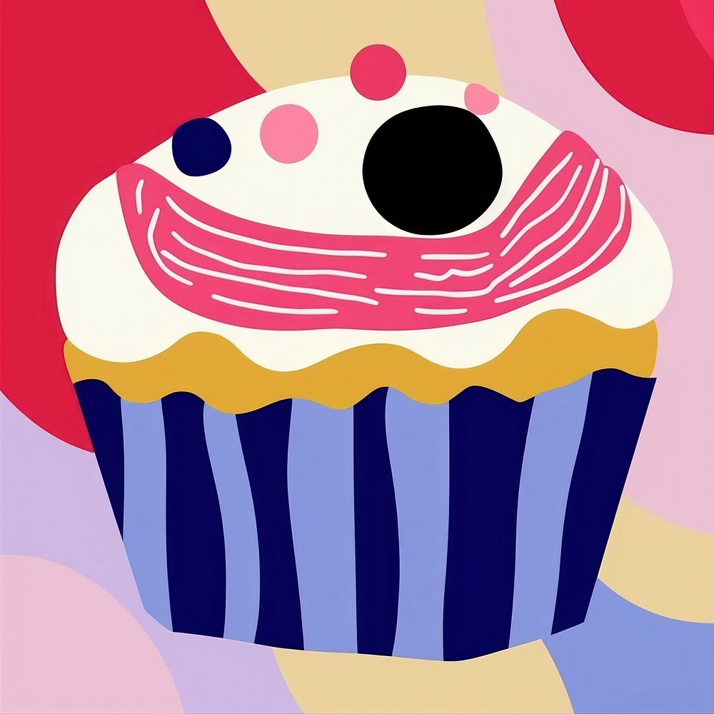 Cupcake backgrounds dessert icing. AI generated Image by rawpixel.