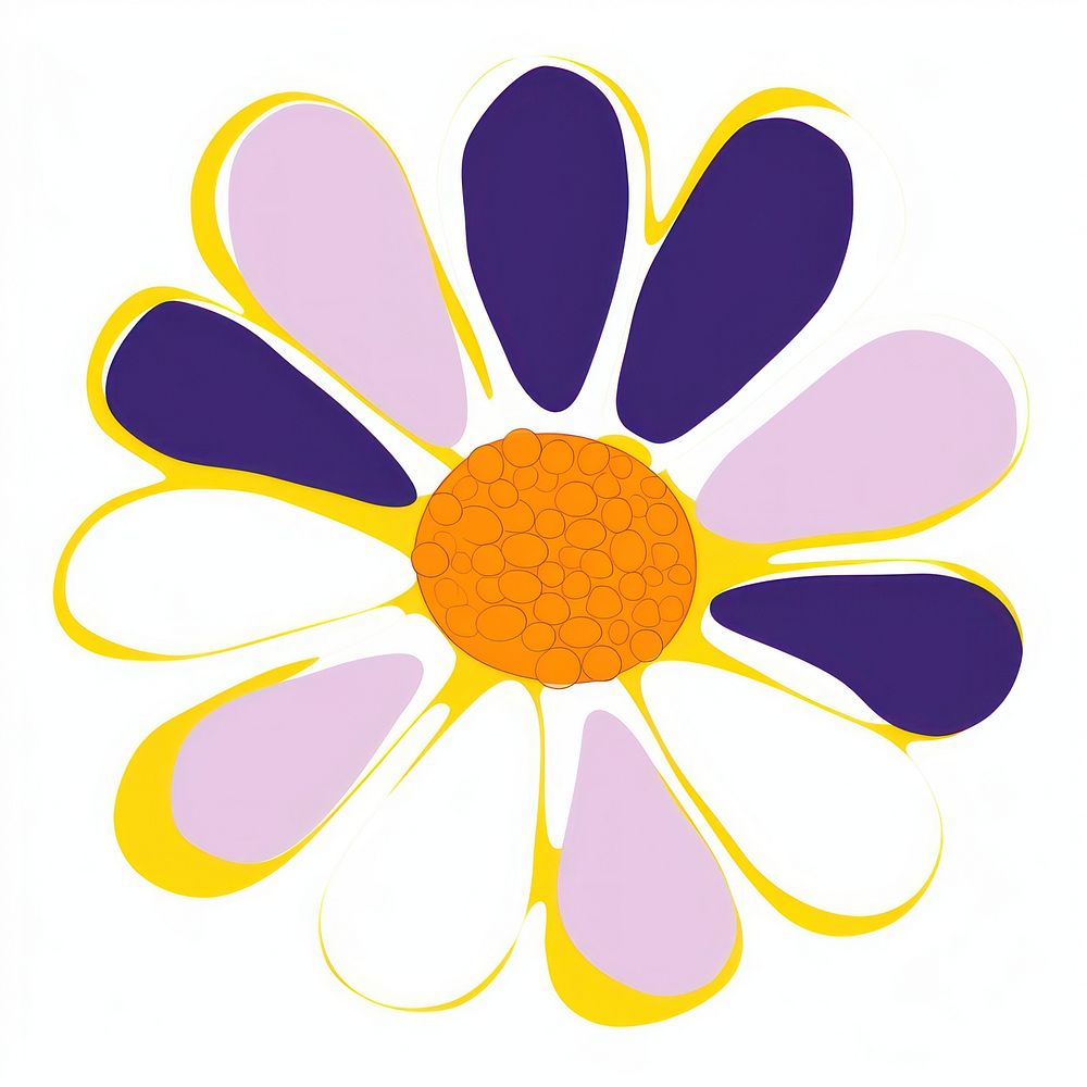 Daisy pattern flower shape. AI generated Image by rawpixel.