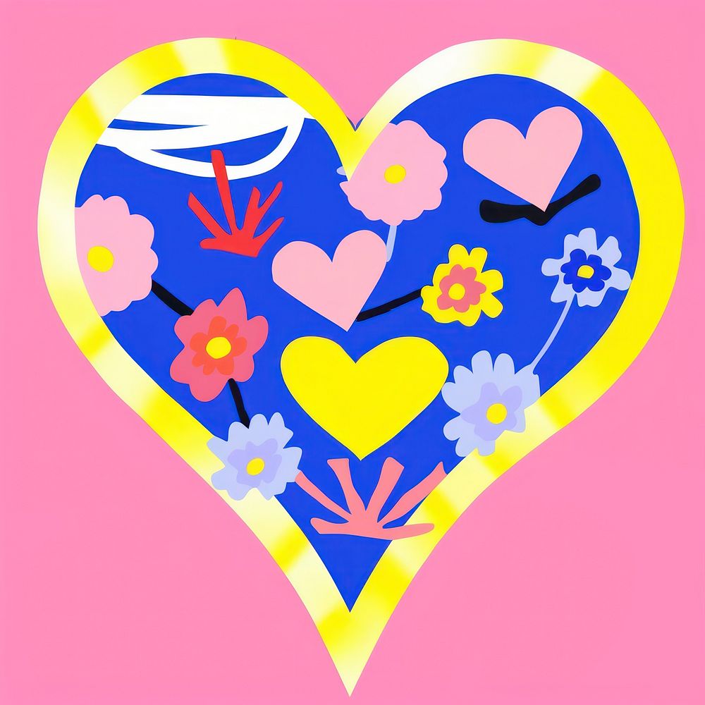 Heart shape creativity painting. AI generated Image by rawpixel.