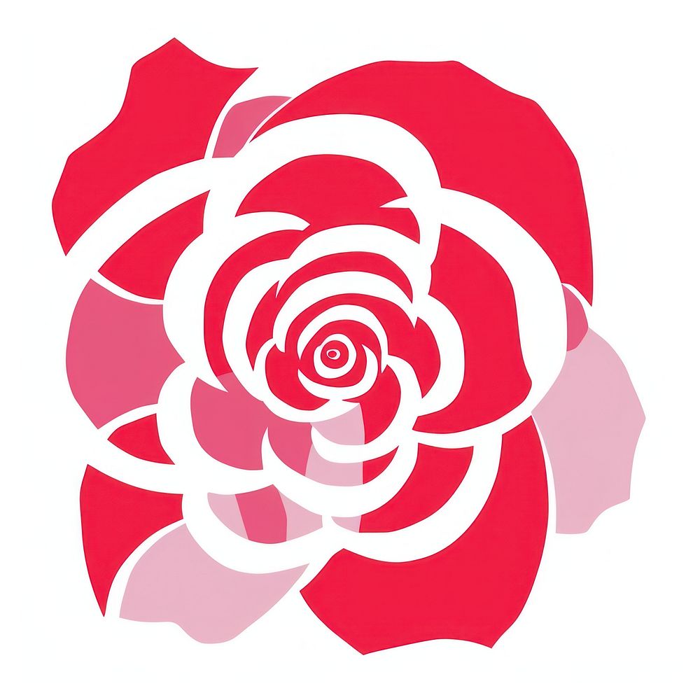 Red rose flower shape plant. AI generated Image by rawpixel.