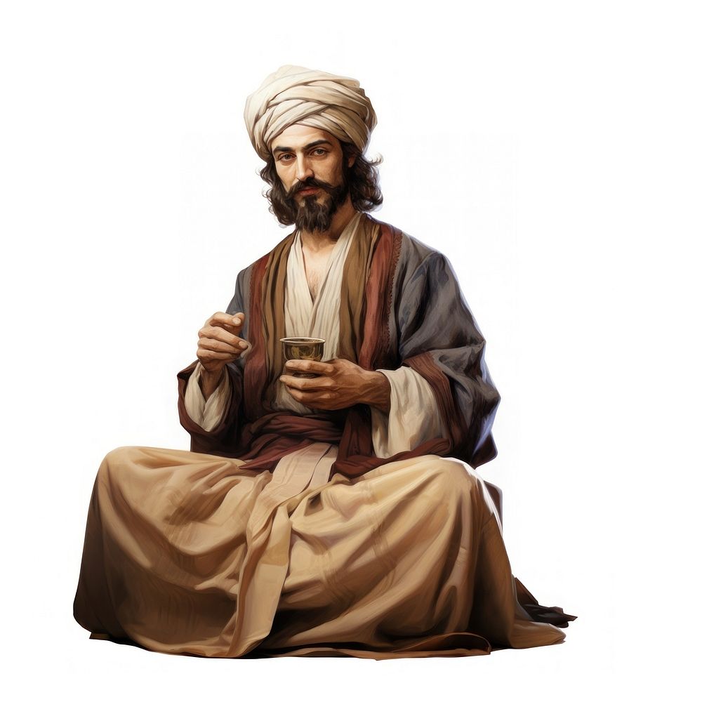 Man turban adult white background. AI generated Image by rawpixel.