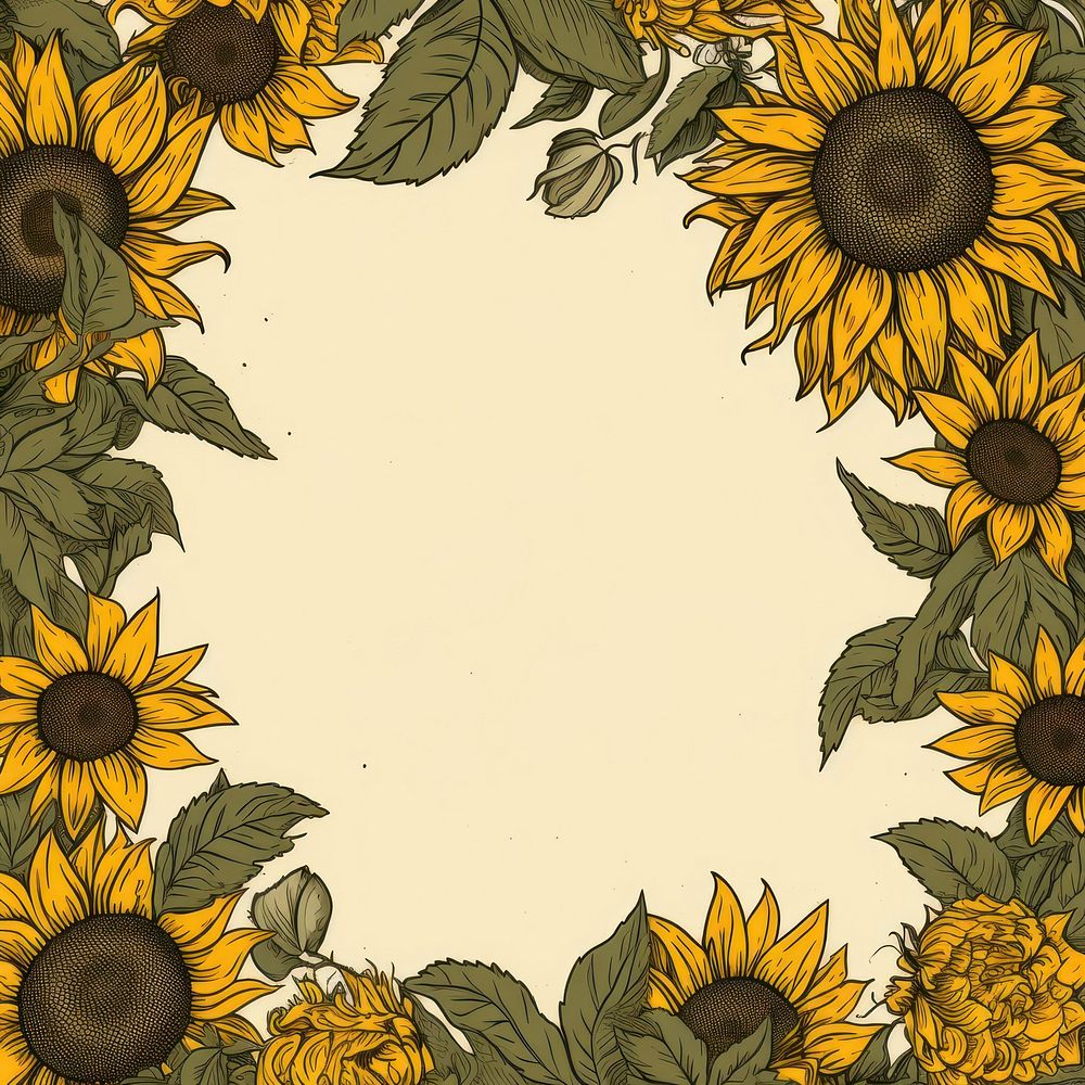 Sunflowers backgrounds plant blackboard. AI generated Image by rawpixel.