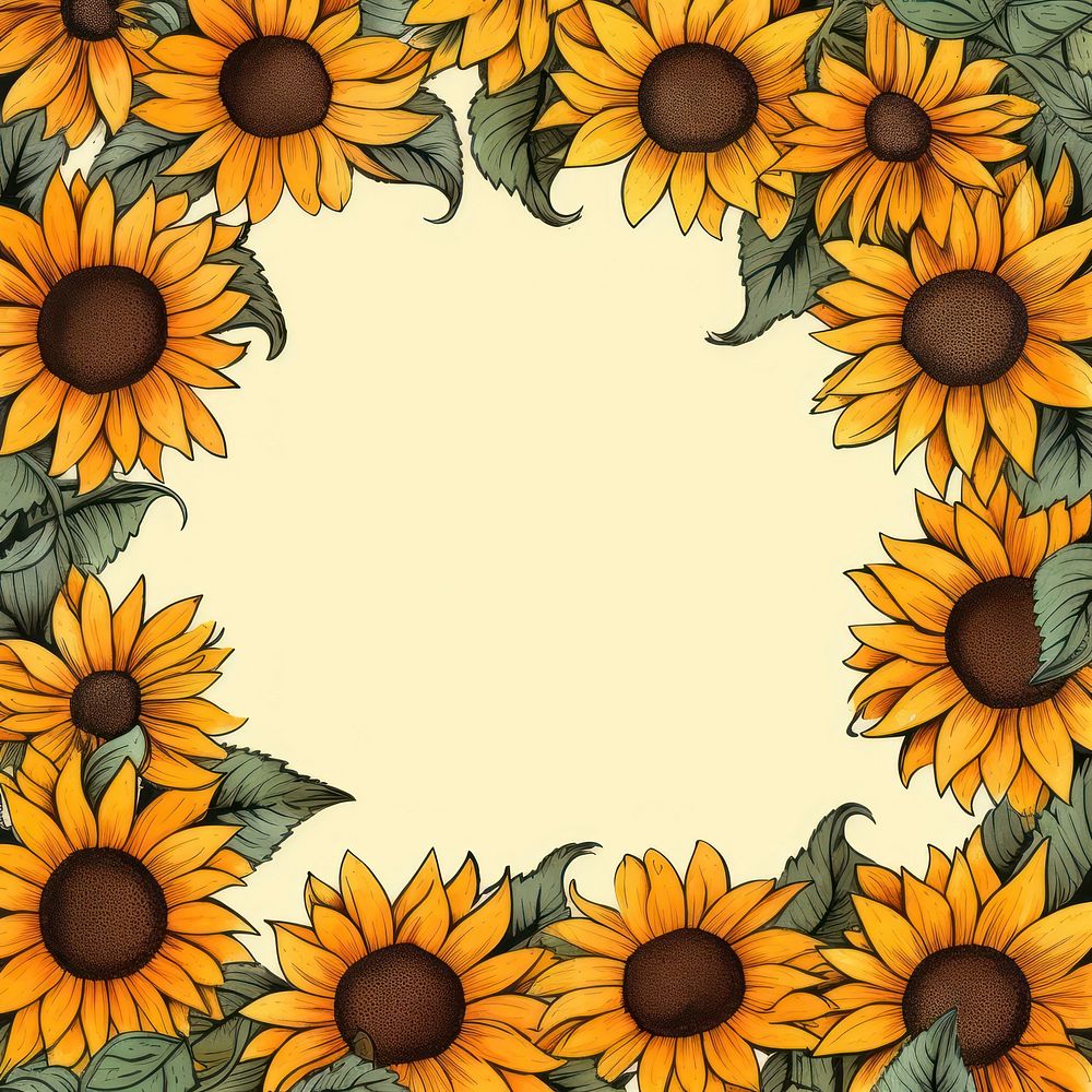 Sunflowers backgrounds plant inflorescence. AI generated Image by rawpixel.