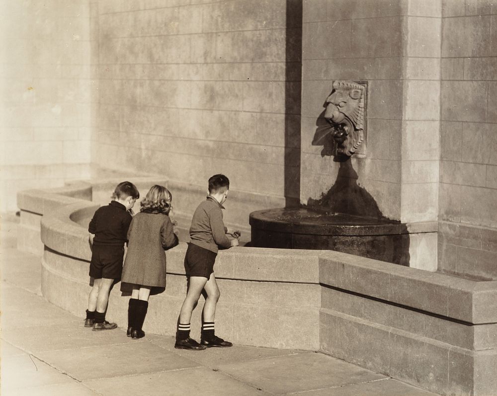 Interested children (1930s) by A J Wales.