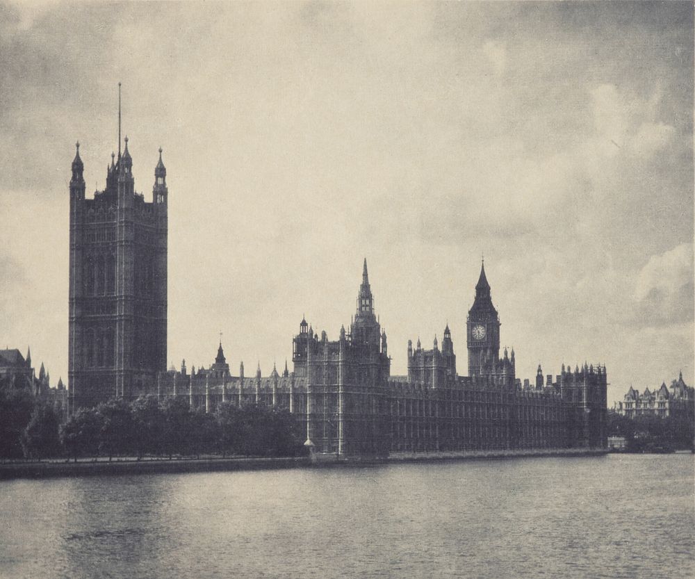 The houses of parliament. From the album: Photograph album - London (1920s) by Harry Moult.