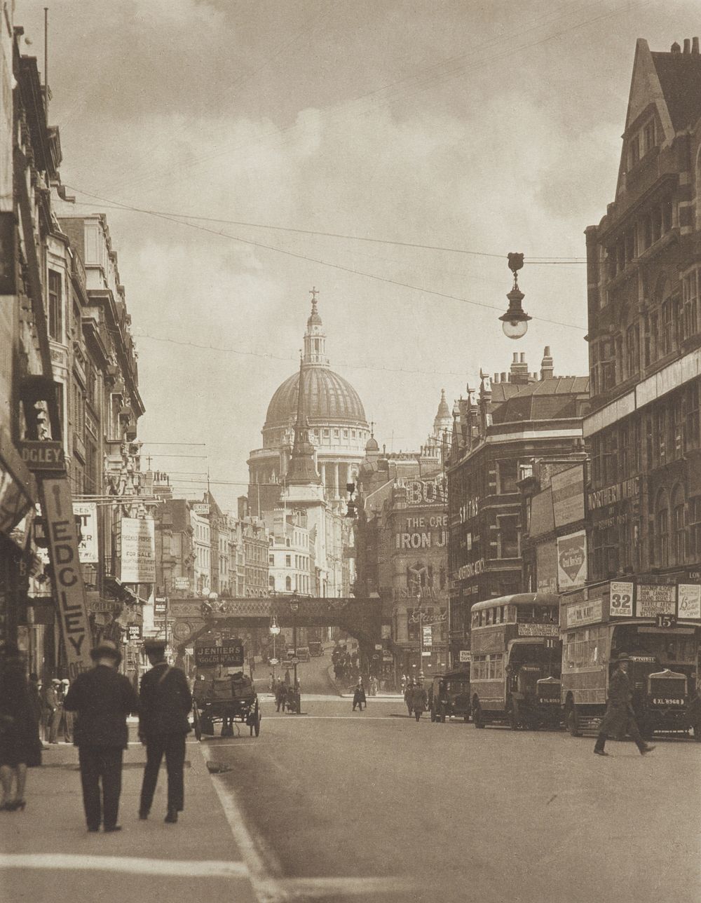 Fleet Street. From the album: Photograph album - London (1920s) by Harry Moult.