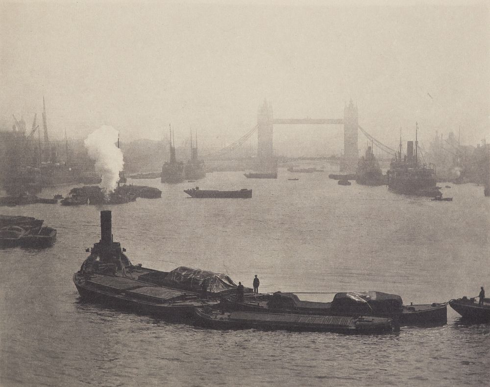 The Pool of London from London Bridge. From the album: Photograph album - London (1920s) by Harry Moult.