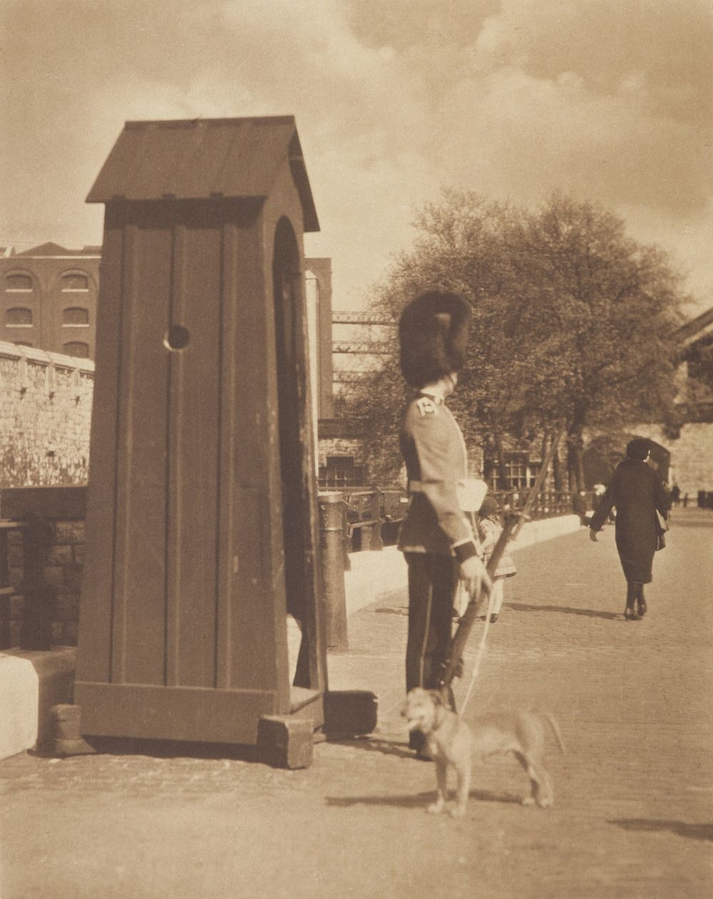 A tower sentry. From the album: Photograph album - London (1920s) by Harry Moult.