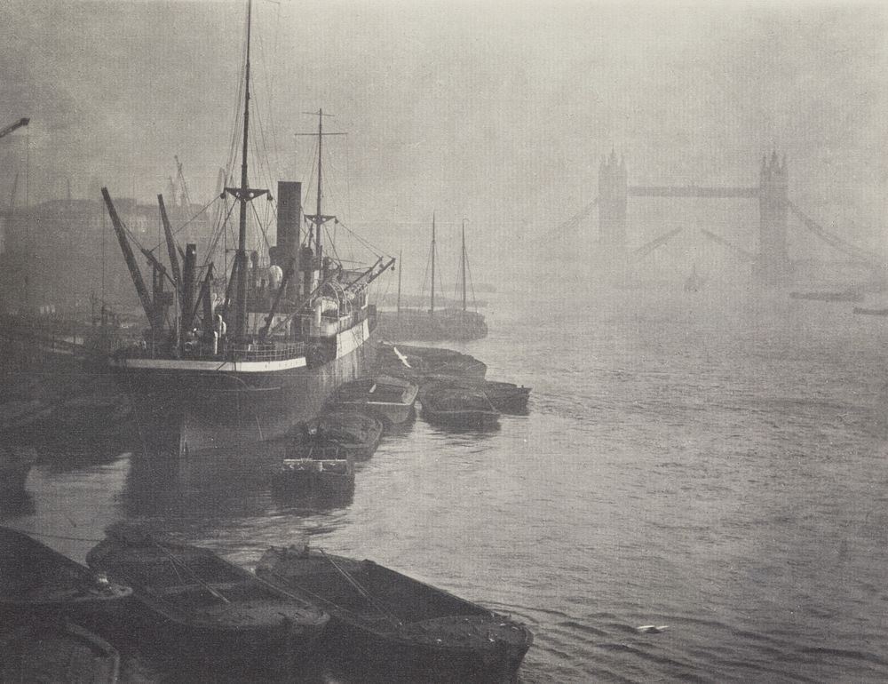 November morn - London Pool. From the album: Photograph album - London (1920s) by Harry Moult.