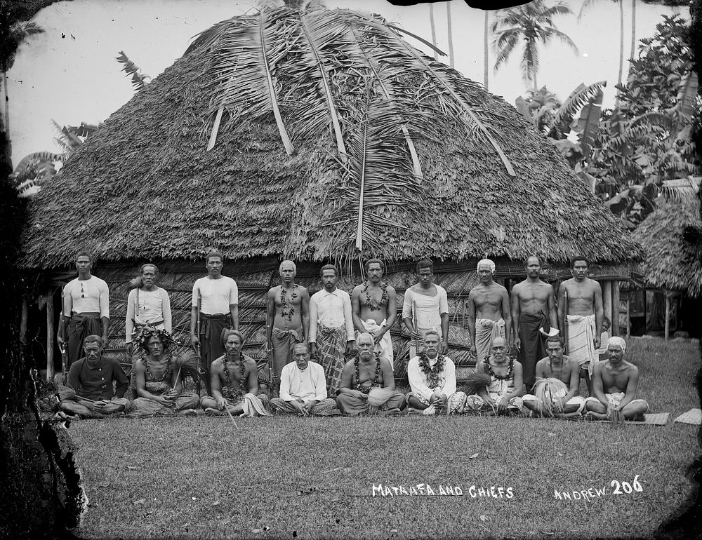 Mata'afa Iosefo and 19 fellow Matai (chiefs) (1890-1910) by Thomas Andrew.