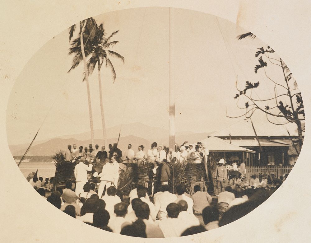 The high chiefs' Ta'imua taking the oath of allegiance (14 August 1900) by Thomas Andrew.