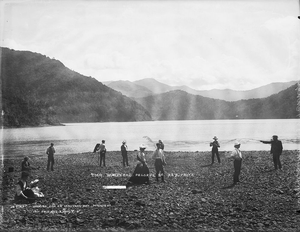 Worlds End or Tennyson Bay, Pelorus Sound (circa 1906) by Muir and Moodie.