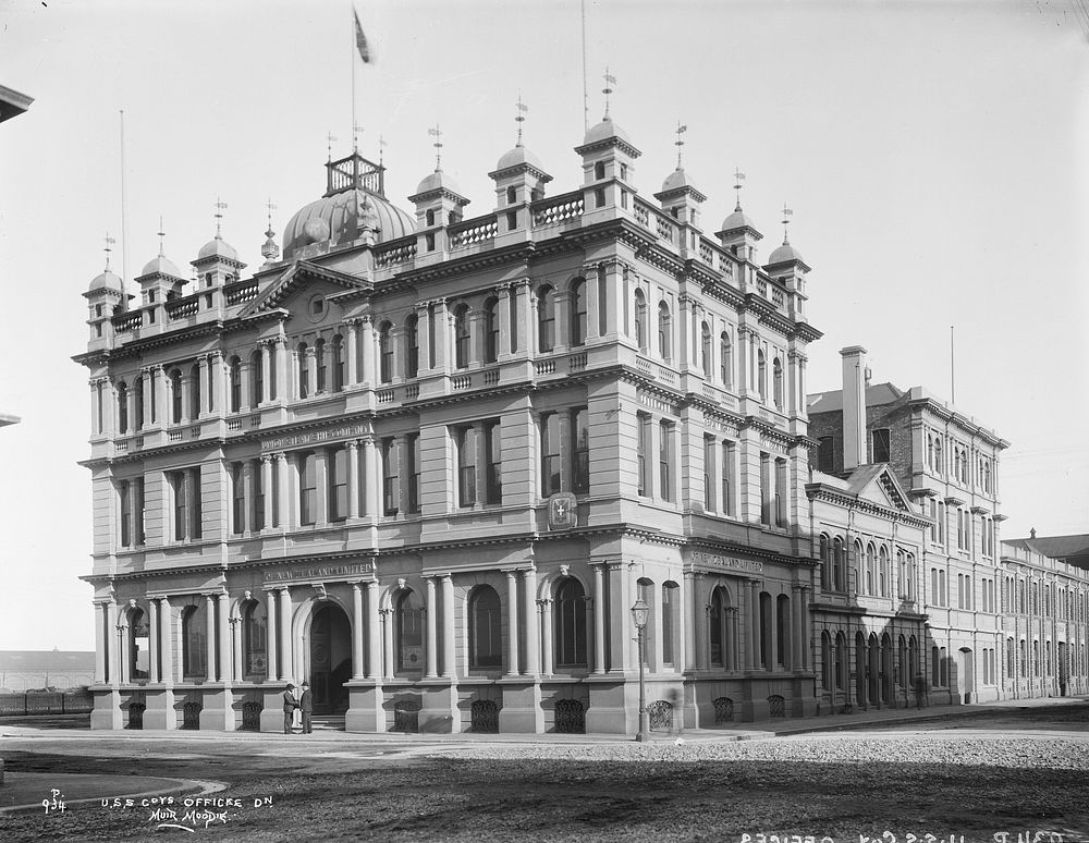 Union Steam Ship Company's Offices, Dunedin (circa 1900) by Muir and Moodie.