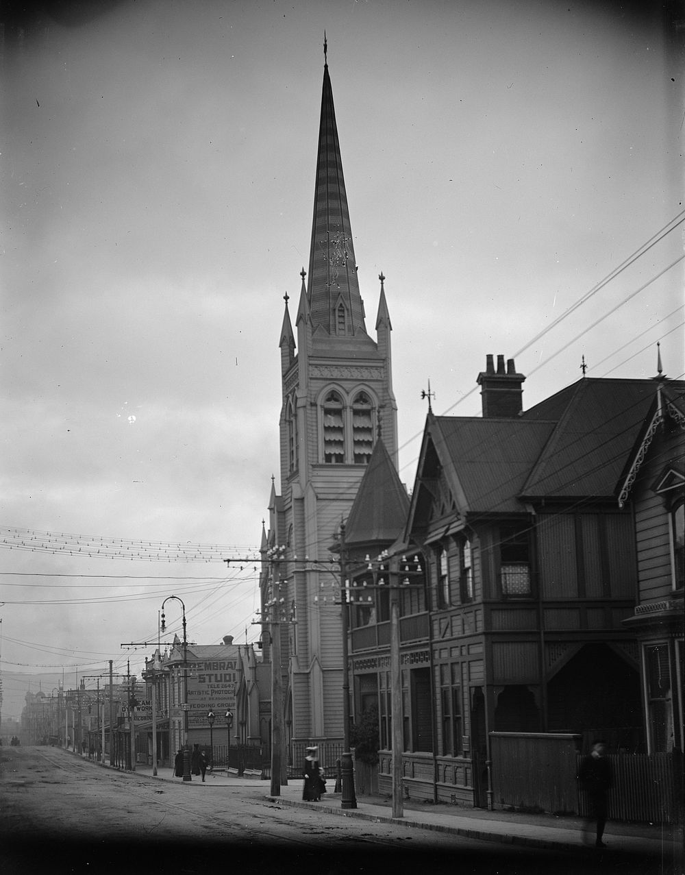 St. Peter's Church, Wellington (circa 1907) by Fred Brockett.