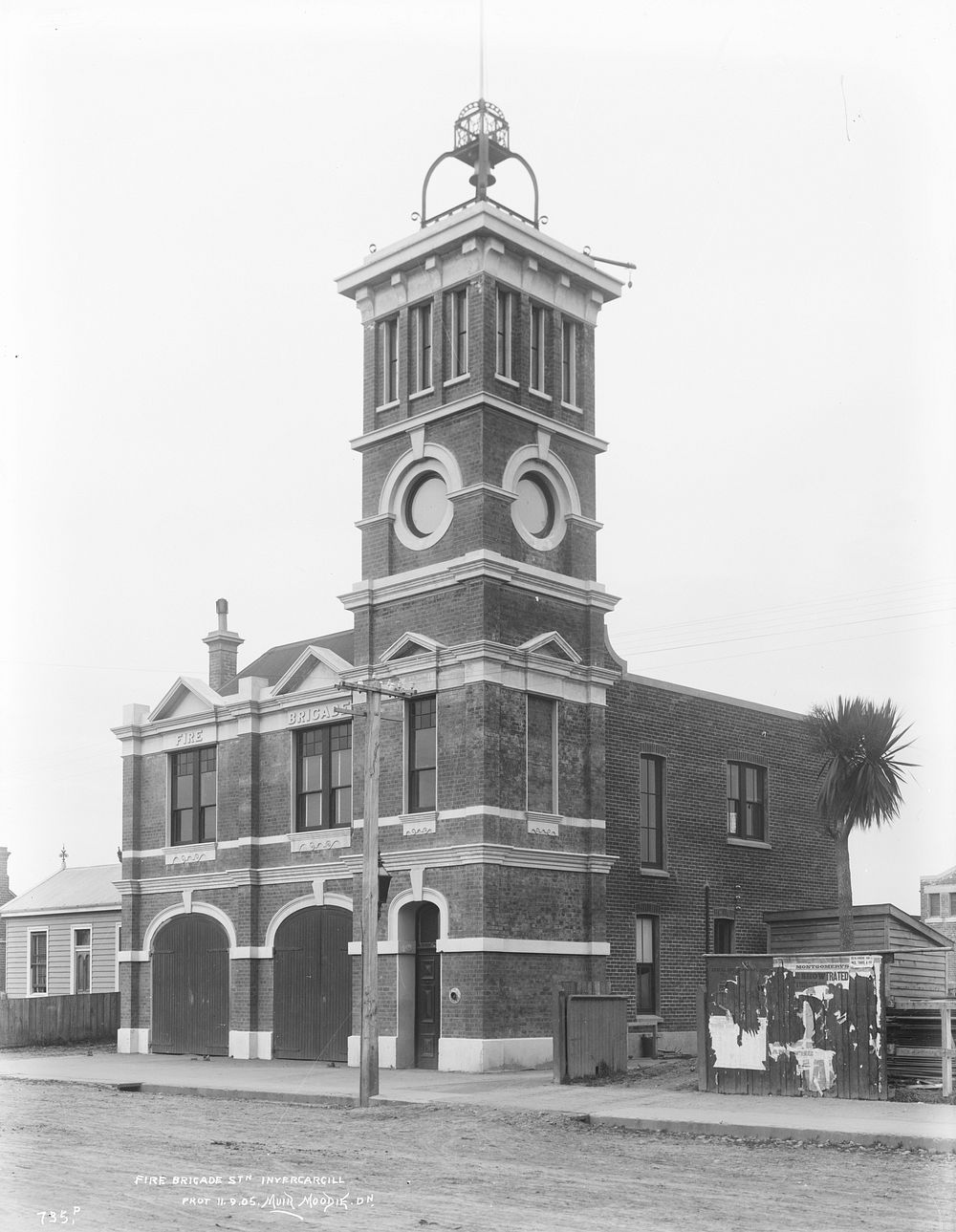 Fire Brigade Station, Invercargill (circa 1905) by Muir and Moodie.