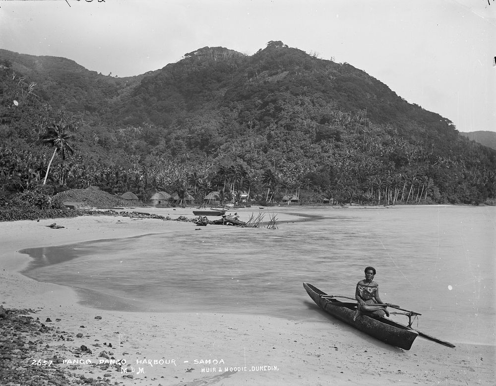 Pango-Pango (sic) Harbour, Samoa (7 July 1884) by Burton Brothers and Alfred Burton.