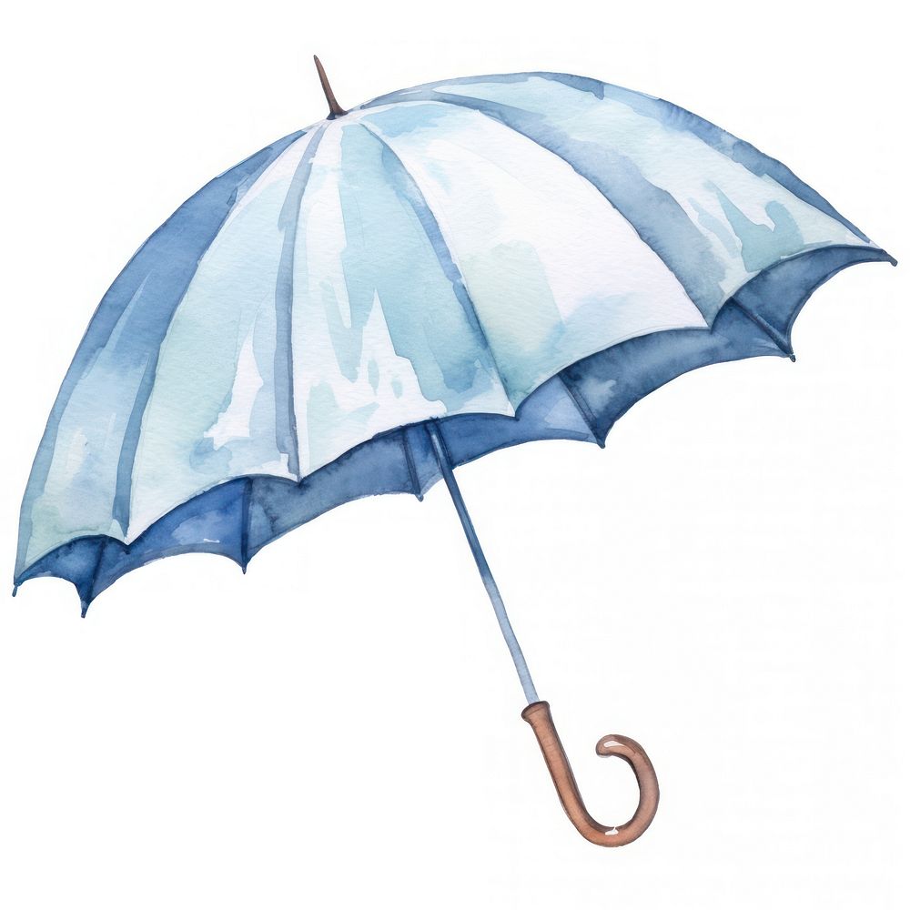 Umbrella blue white background protection. AI generated Image by rawpixel.