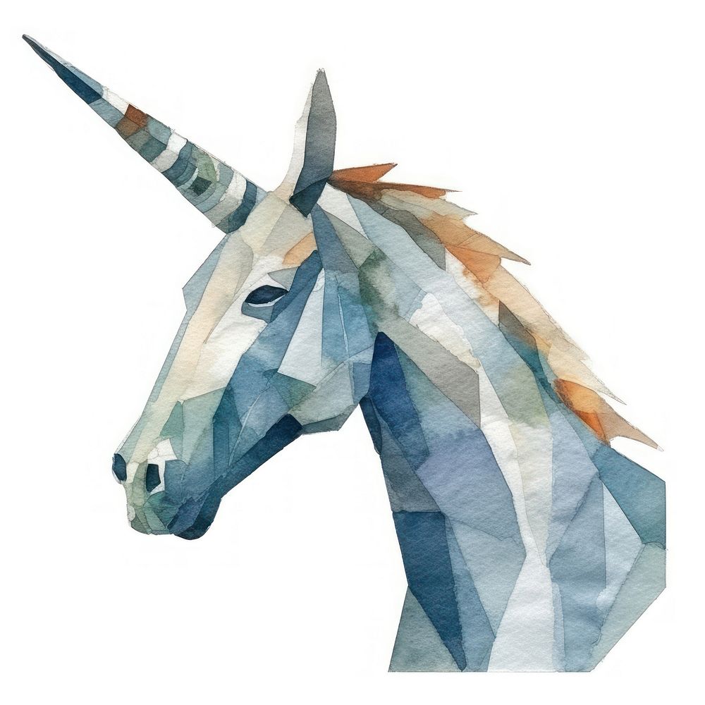 Unicorn animal mammal art. AI generated Image by rawpixel.