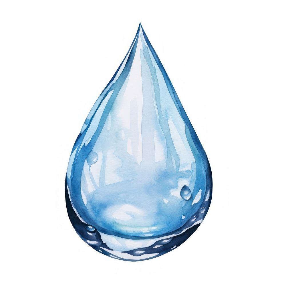 Water drop shape white background transparent. AI generated Image by rawpixel.