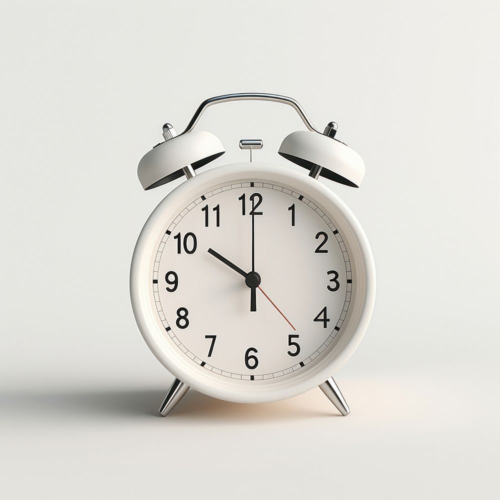 Alarm clock white furniture deadline. AI generated Image by rawpixel.