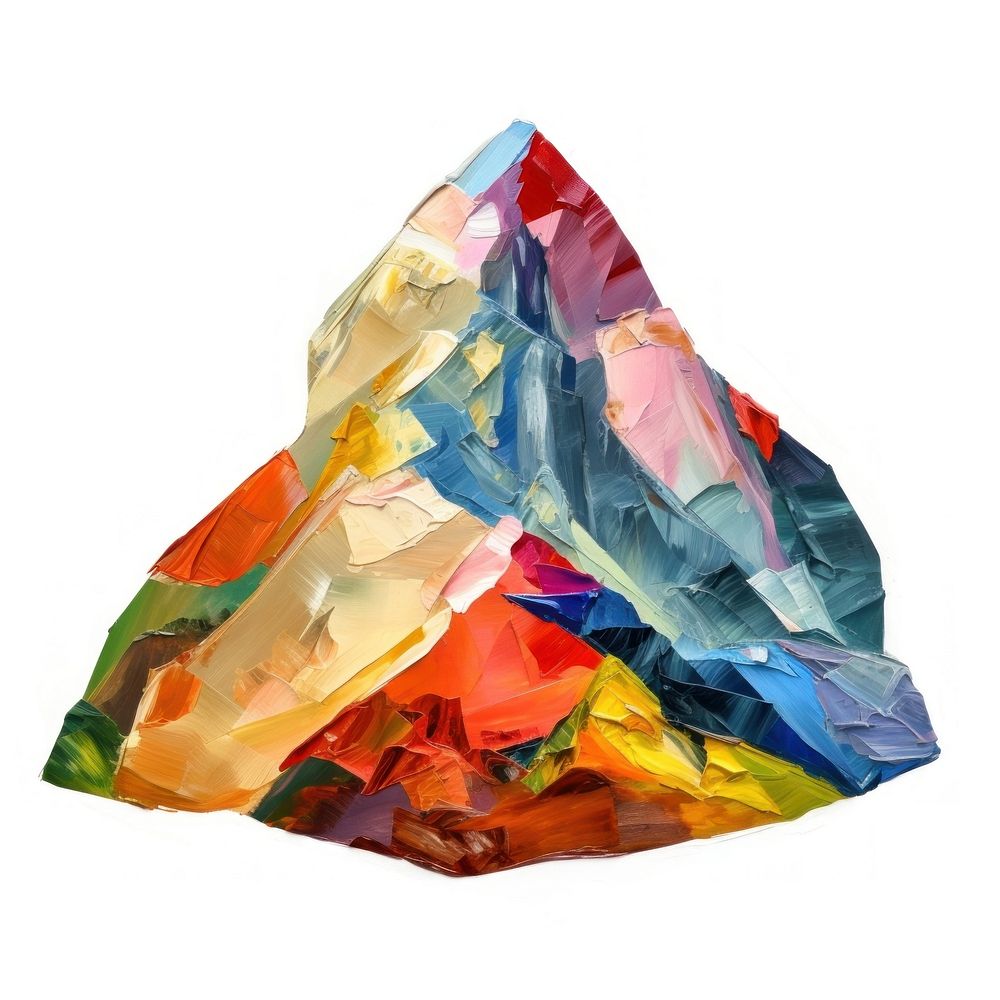 Mountain crystal mineral art. AI generated Image by rawpixel.