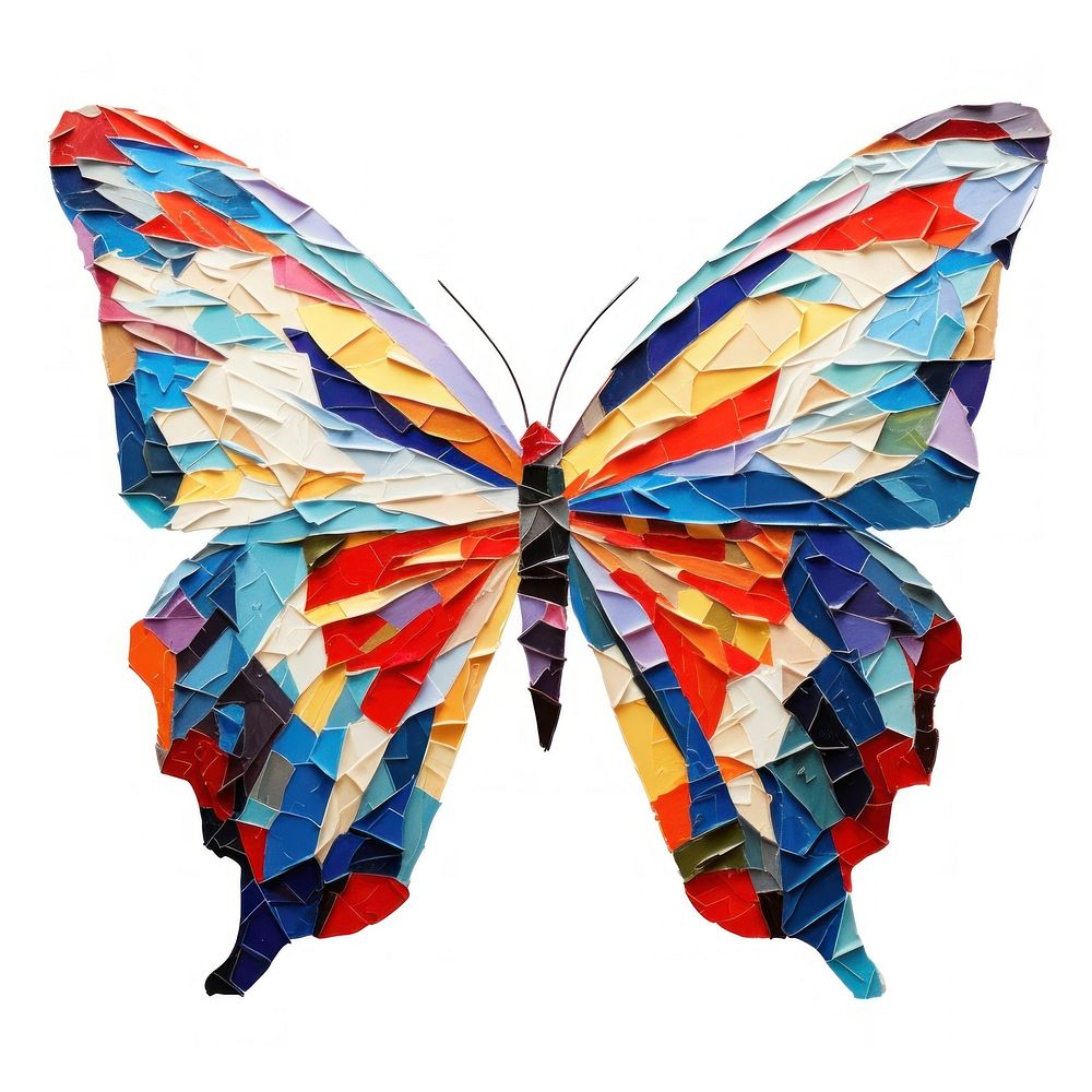 Butterfly art white background creativity. AI generated Image by rawpixel.