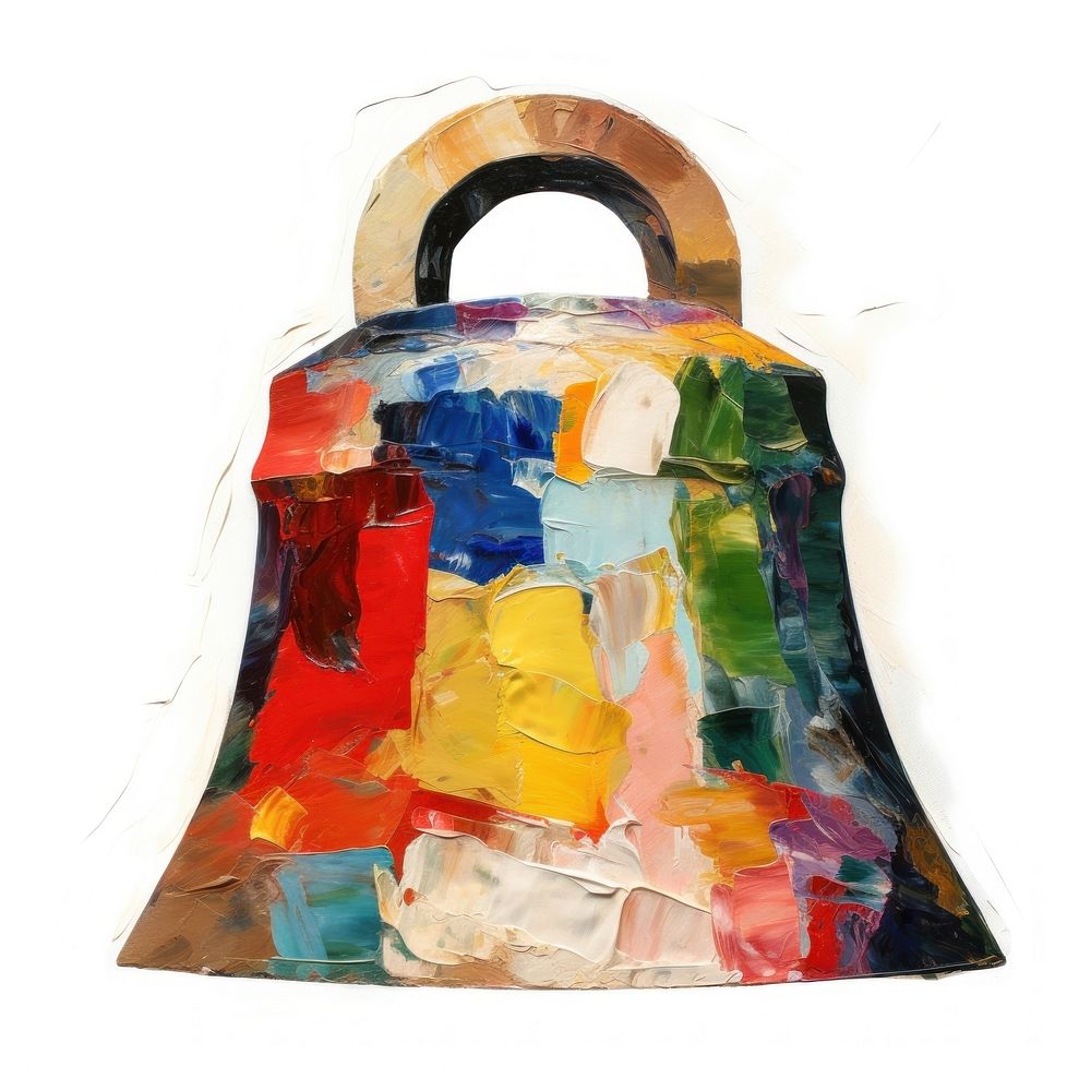 Bell painting lock white background. AI generated Image by rawpixel.