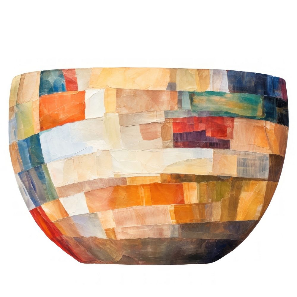 Bowl painting art white background. AI generated Image by rawpixel.