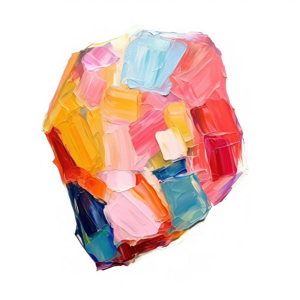 Candy painting art white background. AI generated Image by rawpixel.