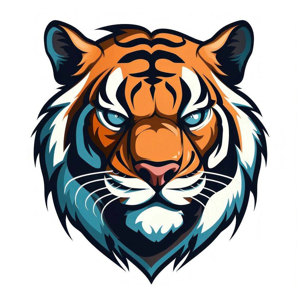 Tiger animal logo creativity. AI generated Image by rawpixel.