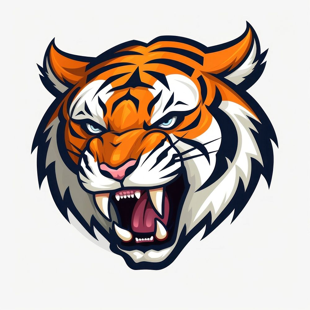 Tiger roar logo creativity aggression. | Premium Photo Illustration ...