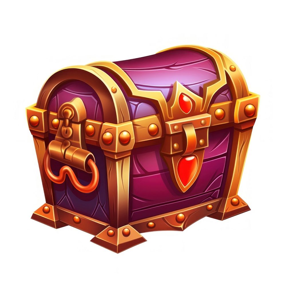 Treasure box white background architecture container. AI generated Image by rawpixel.