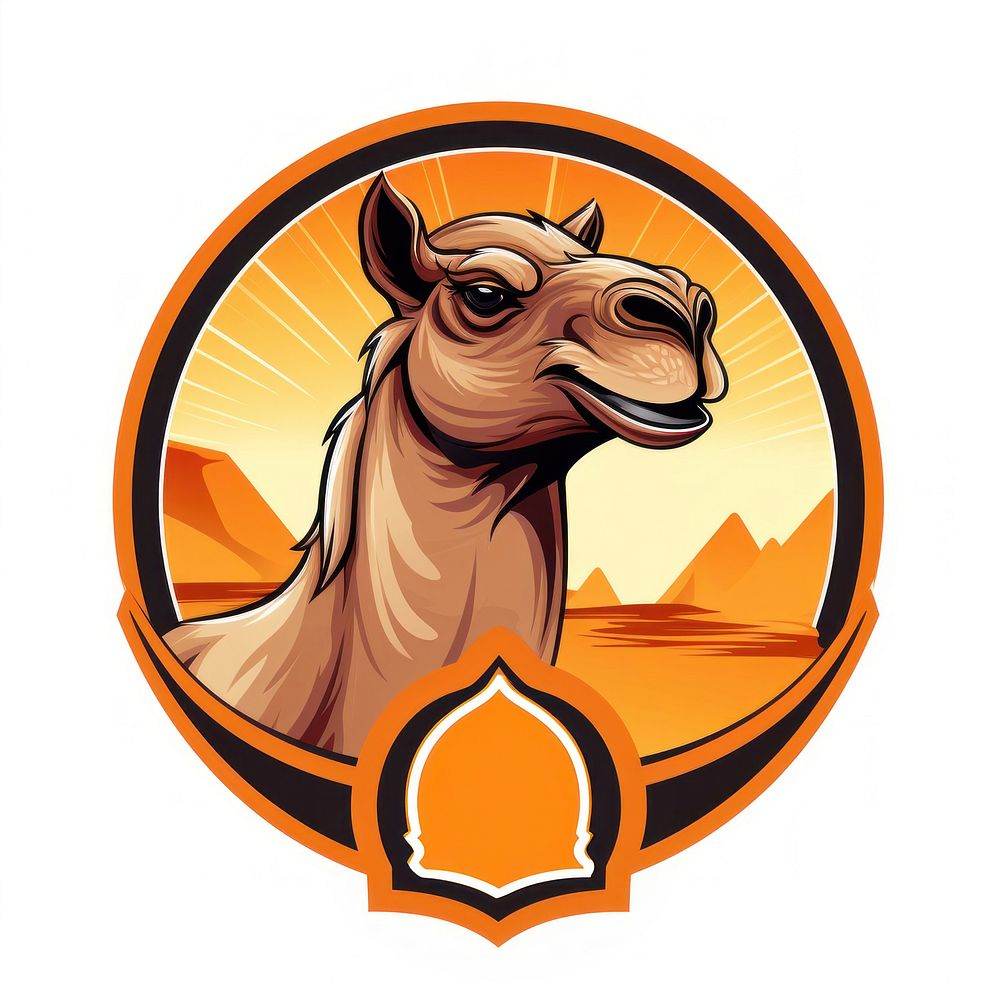 Camel logo animal mammal. AI generated Image by rawpixel.