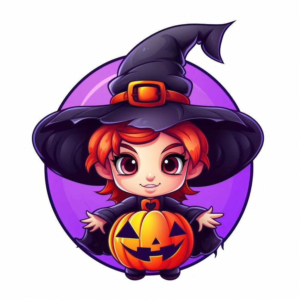 Cute halloween face anthropomorphic jack-o'-lantern. AI generated Image by rawpixel.