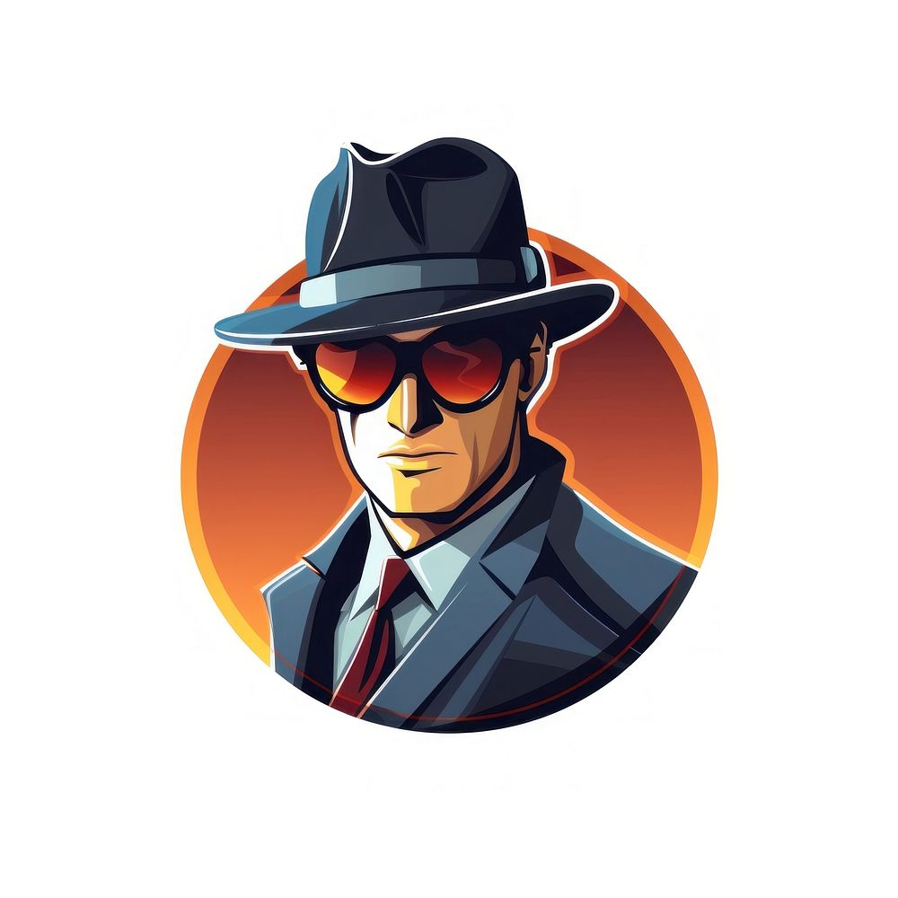 Detective logo portrait photography. AI generated Image by rawpixel.