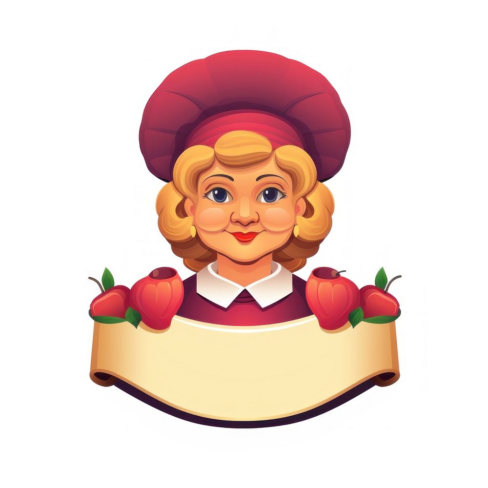 Grand mother chef food white background representation. AI generated Image by rawpixel.