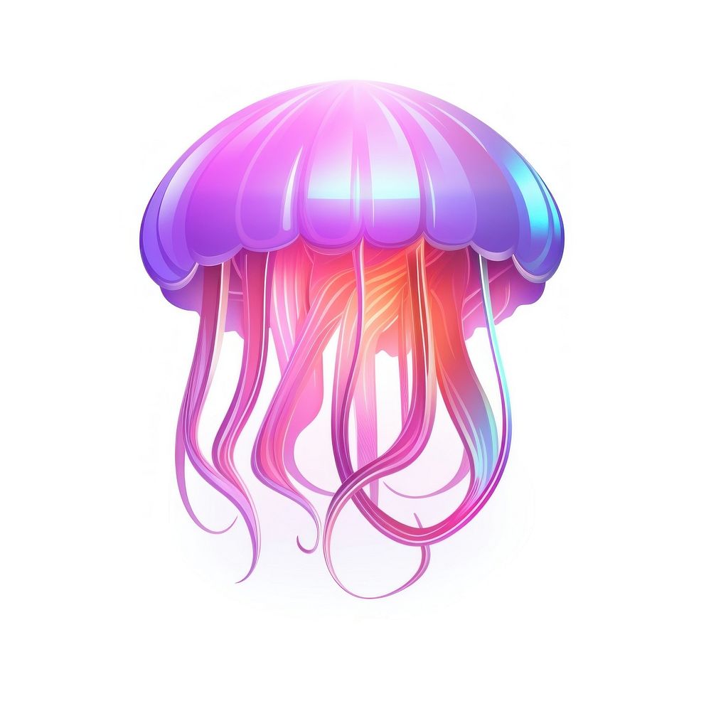 Jelly fish jellyfish white background | Free Photo Illustration - rawpixel